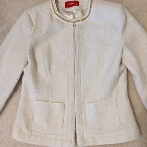 ivory knit jacket/jacket